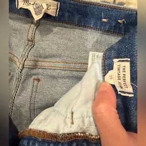 Madewell Perfect Vintage Denim, size 25